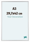 Aurora Aluminium Photo Frame 29-7x42cm Silver Matt Front Size | Yourdecoration.co.uk