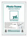 Aurora Aluminium Photo Frame 30x40cm Silver Mat Front Size | Yourdecoration.co.uk