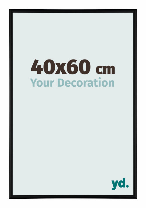 Aurora Aluminium Photo Frame 40x60cm Black Matt Front Size | Yourdecoration.co.uk