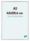 Aurora Aluminium Photo Frame 42x59-4cm A2 Silver Matt Front Size | Yourdecoration.co.uk