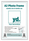 Aurora Aluminium Photo Frame 42x59 4cm A2 set of 3 Silver Front Oblique Insert Sheet | Yourdecoration.co.uk