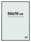 Aurora Aluminium Photo Frame 50x70cm Black Matt Front Size | Yourdecoration.co.uk