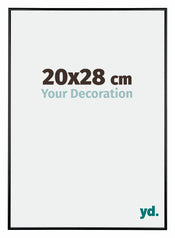Austin Aluminium Photo Frame 20x28cm Black High Gloss Front Size | Yourdecoration.co.uk