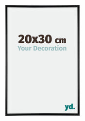 Austin Aluminium Photo Frame 20x30cm Black High Gloss Front Size | Yourdecoration.co.uk