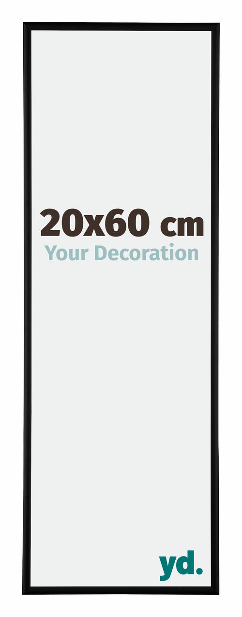 Austin Aluminium Photo Frame 20x60cm Black Matt Front Size | Yourdecoration.co.uk