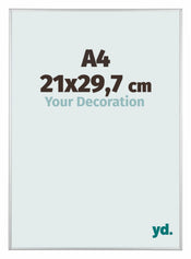 Austin Aluminium Photo Frame 21x29 7cm A4 Silver Matt Front Size | Yourdecoration.co.uk