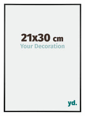 Austin Aluminium Photo Frame 21x30cm Black High Gloss Front Size | Yourdecoration.co.uk