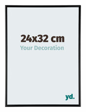 Austin Aluminium Photo Frame 24x32cm Black High Gloss Front Size | Yourdecoration.co.uk