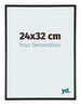 Austin Aluminium Photo Frame 24x32cm Black High Gloss Front Size | Yourdecoration.co.uk