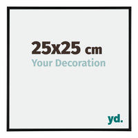 Austin Aluminium Photo Frame 25x25cm Black Matt Front Size | Yourdecoration.co.uk