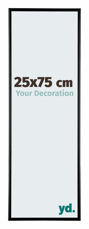 Austin Aluminium Photo Frame 25x75cm Black High Gloss Front Size | Yourdecoration.co.uk