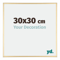 Austin Aluminium Photo Frame 30x30cm Gold High Gloss Front Size | Yourdecoration.co.uk