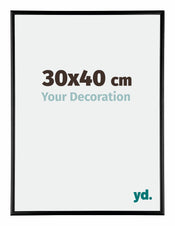 Austin Aluminium Photo Frame 30x40cm Black High Gloss Front Size | Yourdecoration.co.uk