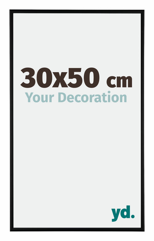 Austin Aluminium Photo Frame 30x50cm Black Matt Front Size | Yourdecoration.co.uk