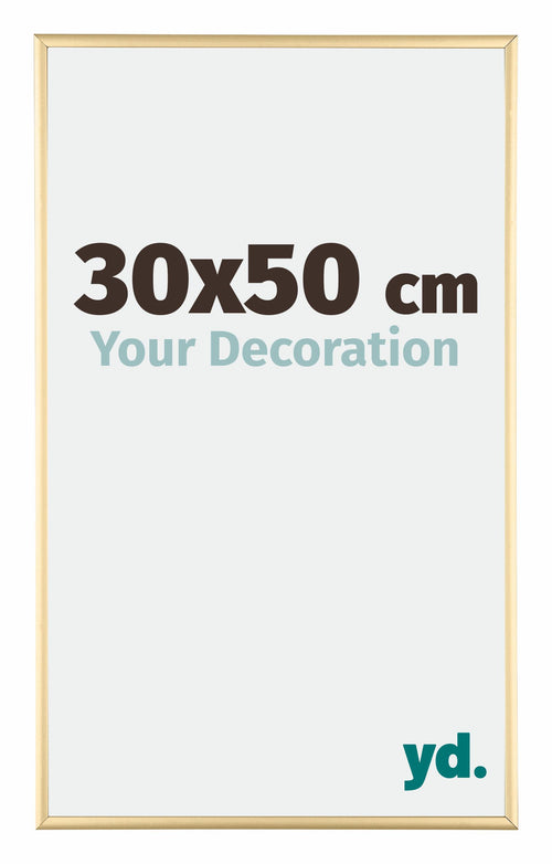 Austin Aluminium Photo Frame 30x50cm Gold High Gloss Front Size | Yourdecoration.co.uk