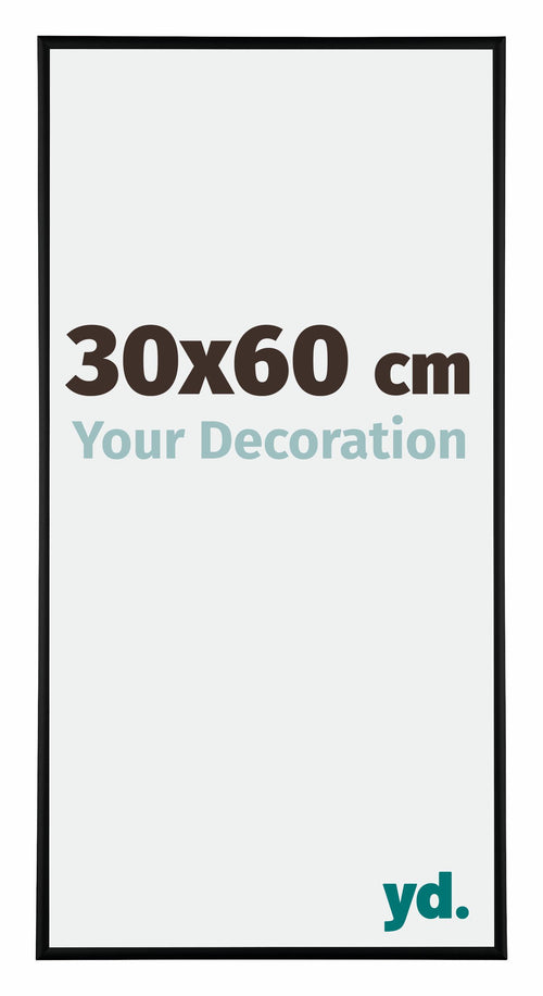 Austin Aluminium Photo Frame 30x60cm Black Matt Front Size | Yourdecoration.co.uk