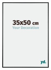 Austin Aluminium Photo Frame 35x50cm Black High Gloss Front Size | Yourdecoration.co.uk