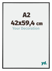 Austin Aluminium Photo Frame 42x59 4cm A2 Black High Gloss Front Size | Yourdecoration.co.uk