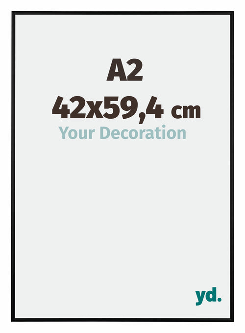 Austin Aluminium Photo Frame 42x59 4cm A2 Black Matt Front Size | Yourdecoration.co.uk