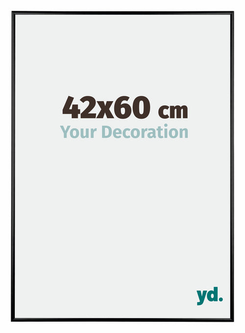Austin Aluminium Photo Frame 42x60cm Black High Gloss Front Size | Yourdecoration.co.uk