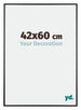 Austin Aluminium Photo Frame 42x60cm Black High Gloss Front Size | Yourdecoration.co.uk
