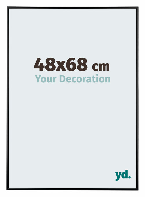 Austin Aluminium Photo Frame 48x68cm Black High Gloss Front Size | Yourdecoration.co.uk