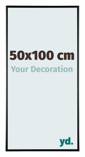 Austin Aluminium Photo Frame 50x100cm Black High Gloss Front Size | Yourdecoration.co.uk