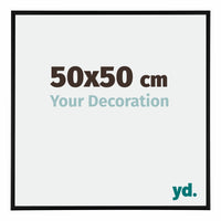 Austin Aluminium Photo Frame 50x50cm Black Matt Front Size | Yourdecoration.co.uk