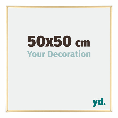 Austin Aluminium Photo Frame 50x50cm Gold High Gloss Front Size | Yourdecoration.co.uk