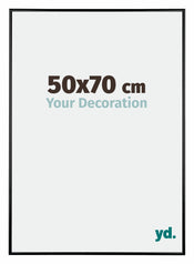 Austin Aluminium Photo Frame 50x70cm Black High Gloss Front Size | Yourdecoration.co.uk