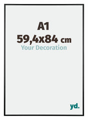 Austin Aluminium Photo Frame 59 4x84cm A1 Black High Gloss Front Size | Yourdecoration.co.uk