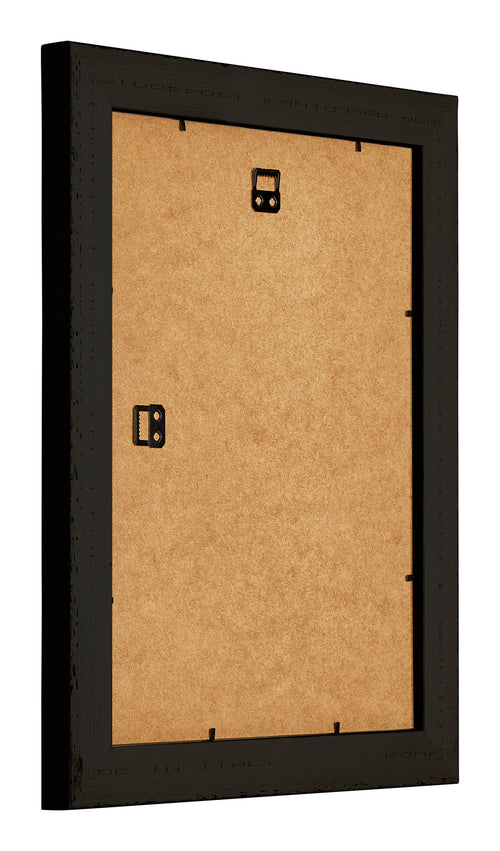 Birmingham Wooden Photo Frame 36x48cm Black Silver Polished Back Oblique | Yourdecoration.co.uk