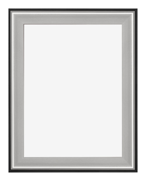 Birmingham Wooden Photo Frame 36x48cm Black Silver Polished Front | Yourdecoration.co.uk