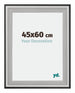 Birmingham Wooden Photo Frame 45x60cm Black Silver gepolijst Size | Yourdecoration.co.uk