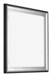 Birmingham Wooden Photo Frame 50x50cm Black Silver Gepolijst Front Oblique | Yourdecoration.co.uk