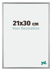 Bordeaux Plastic Photo Frame 21x30cm Silver Front Size | Yourdecoration.co.uk