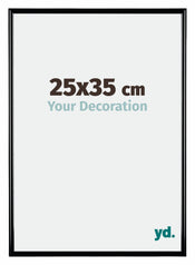 Bordeaux Plastic Photo Frame 25x35cm Black High Gloss Front Size | Yourdecoration.co.uk