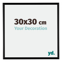 Bordeaux Plastic Photo Frame 30x30cm Black Matt Front Size | Yourdecoration.co.uk