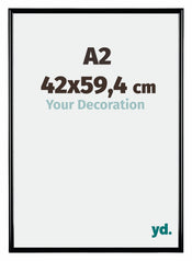 Bordeaux Plastic Photo Frame 42x59 4cm A2 Black High Gloss Front Size | Yourdecoration.co.uk