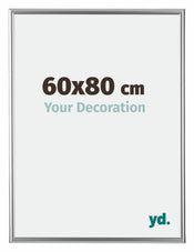 Bordeaux Plastic Photo Frame 60x80cm Silver Front Size | Yourdecoration.co.uk