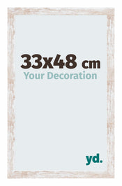 Catania MDF Photo Frame 33x48cm White Wash Front Size | Yourdecoration.co.uk