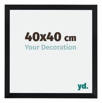 Catania MDF Photo Frame 40x40cm Black Size | Yourdecoration.co.uk