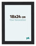 Como MDF Photo Frame 18x24cm Black Woodgrain Front Size | Yourdecoration.co.uk