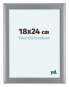 Como MDF Photo Frame 18x24cm Silver Matte Front Size | Yourdecoration.co.uk