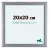 Como MDF Photo Frame 20x20cm Silver Matte Front Size | Yourdecoration.co.uk