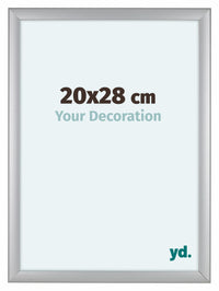 Como MDF Photo Frame 20x28cm Silver Matte Front Size | Yourdecoration.co.uk