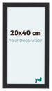 Como MDF Photo Frame 20x40cm Black Woodgrain Front Size | Yourdecoration.co.uk
