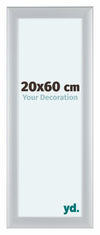 Como MDF Photo Frame 20x60cm Silver Matte Front Size | Yourdecoration.co.uk