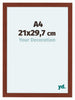 Como MDF Photo Frame 21x29 7cm A4 Cherry Front Size | Yourdecoration.co.uk