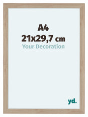 Como MDF Photo Frame 21x29 7cm A4 Oak Light Front Size | Yourdecoration.co.uk